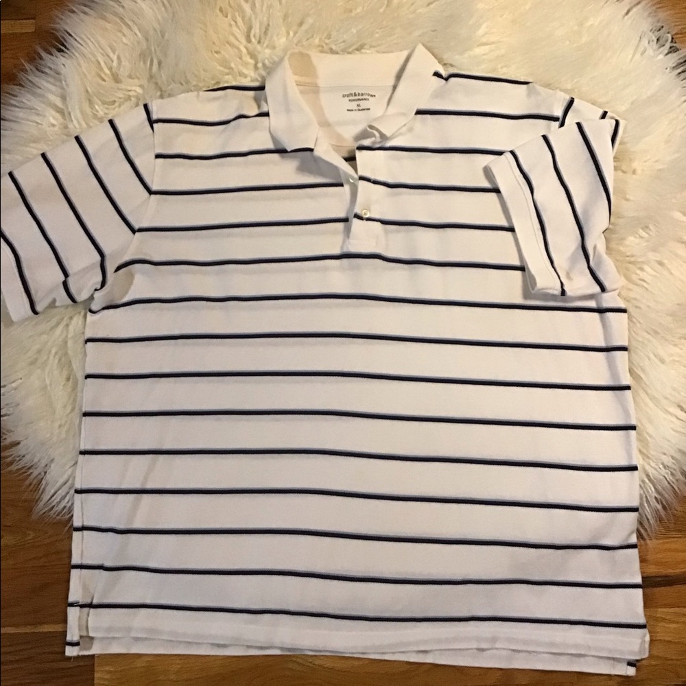 Men’s white & navy Croft and barrow polo shirt XL